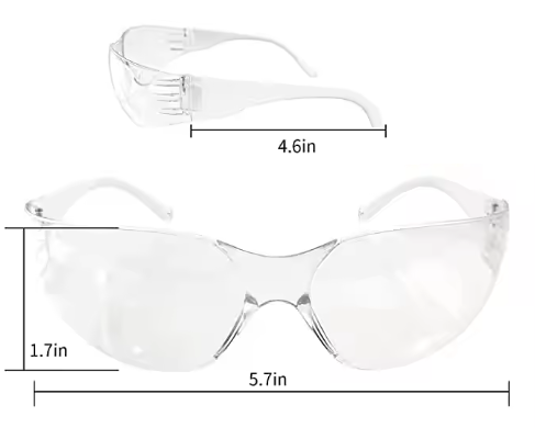 Safety Glasses, Wraparound Z87.1 Compliant (each)