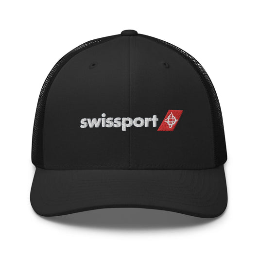 Swissport Black Trucker Cap