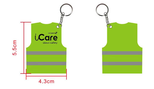 Safety Vest Key Chain 10 pack